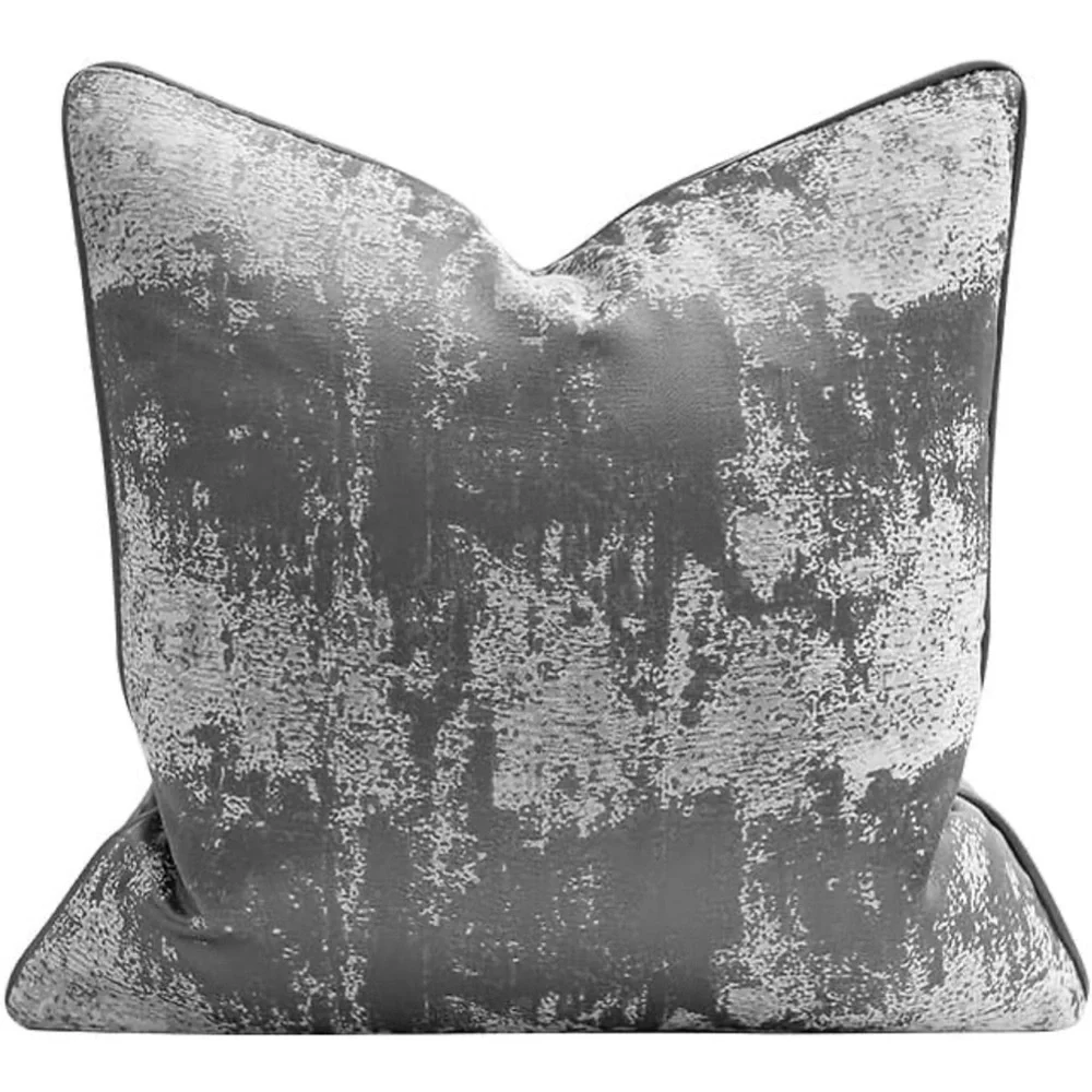 Set of 2. Luxurious 22X22 Jacquard Silver Rain pillow cover Set W.